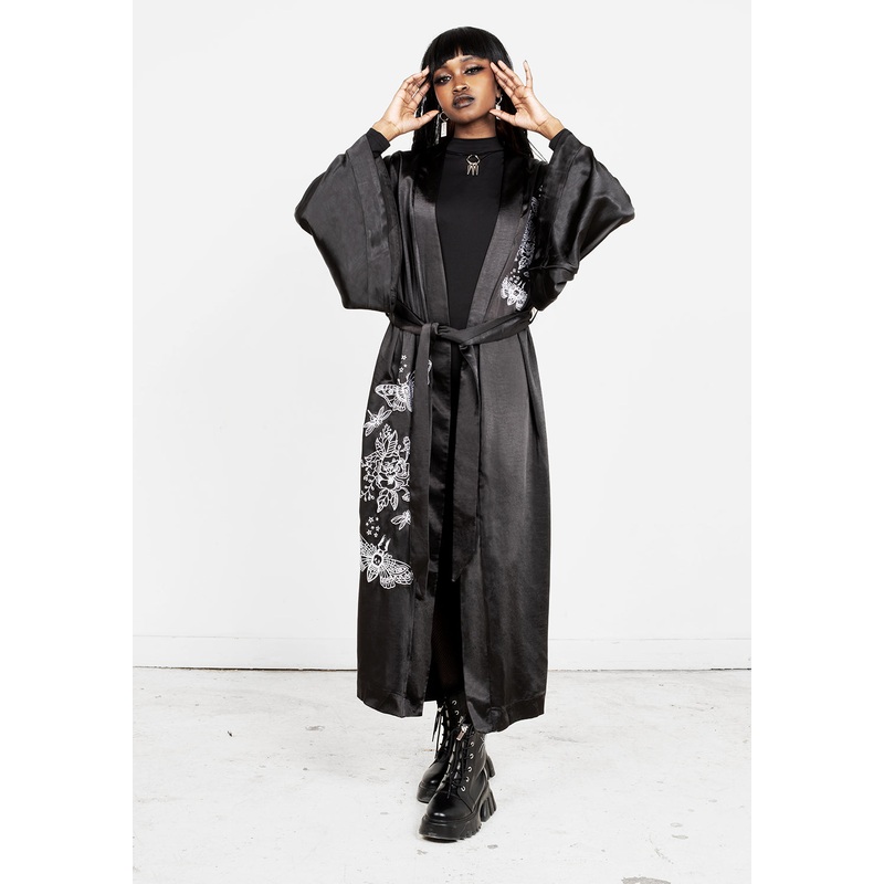 Deathmoth Embroidered Kimono