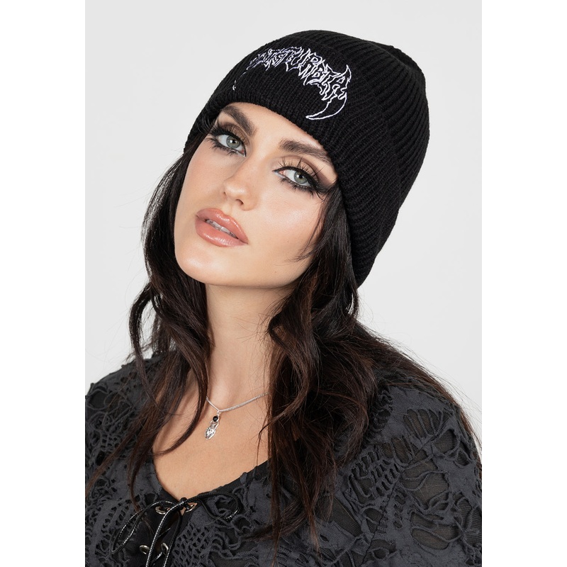 Distorted  Embroidered Beanie