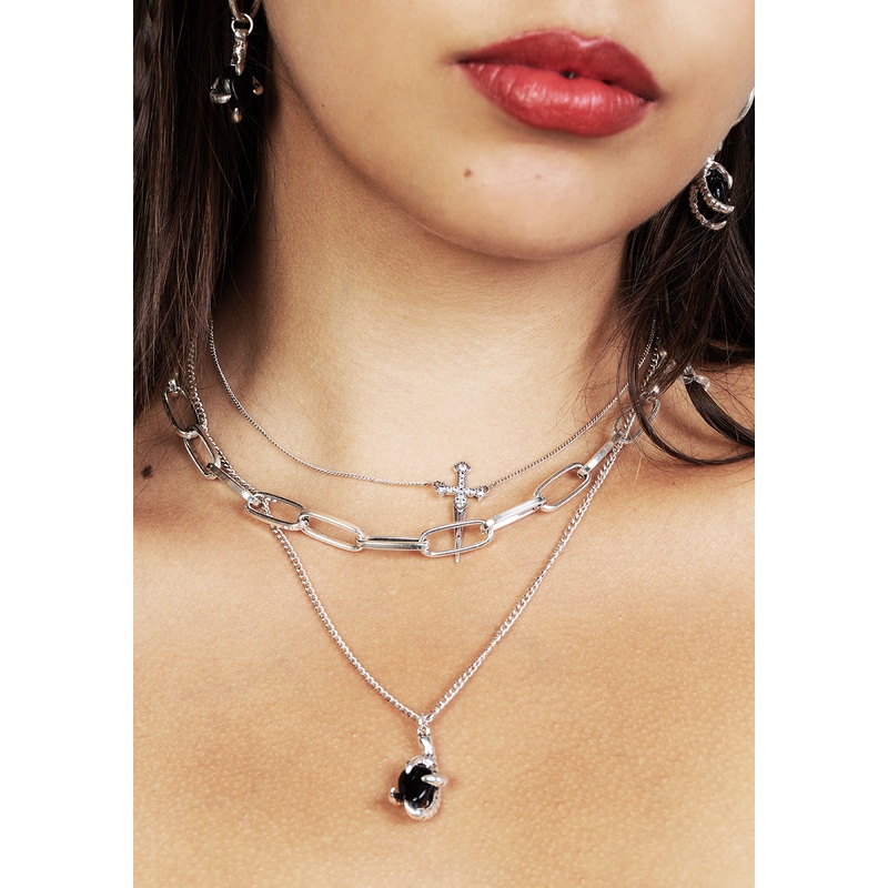 Dragon Egg Multi-Chain Necklace