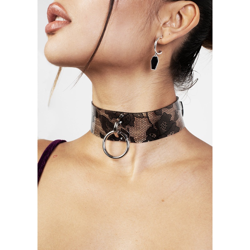 GOTHITA PU LACE CHOKER