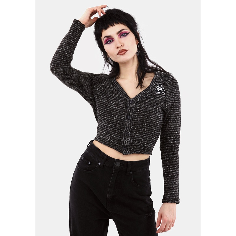 HILDEGARD EMBROIDERED KNIT CARDIGAN