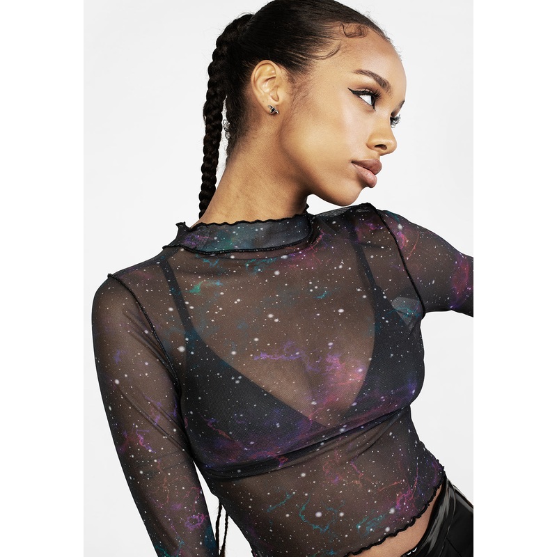 Kaleido Mesh Crop Top