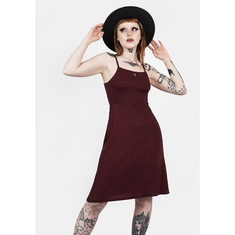 MUNDI SHIRRED MIDI DRESS