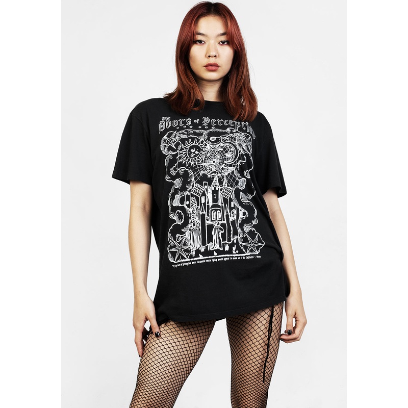 Perception Black Garment Washed T-shirt