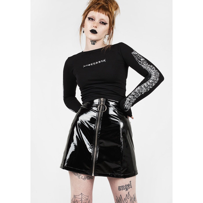 SINISTER MINI VINYL SKIRT