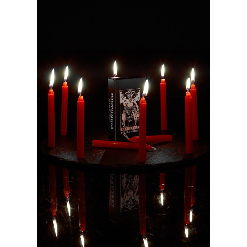 10 PACK RED CANDLES