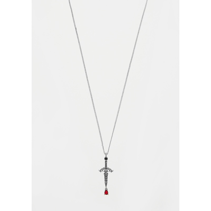 ATHAME DAGGER CZ PENDANT NECKLACE