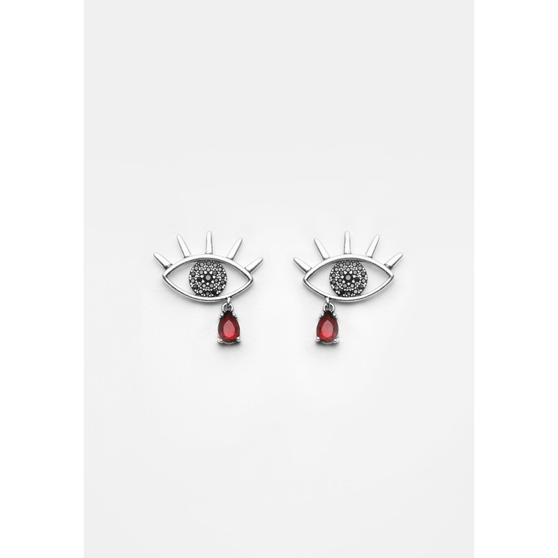 BLEEDING EYE CZ STUDS