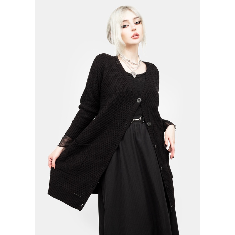 Blessing Oversized Cable Pentagram Cardigan