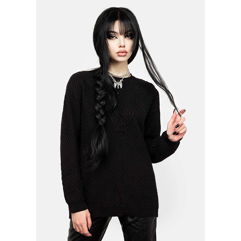 Blessing Oversized Cable Pentagram Jumper