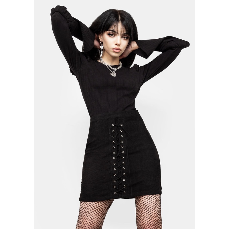 Carmilla Lace Up Mini Skirt