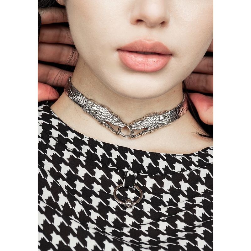 DOUBLE HEADED SNAKE CHOKER