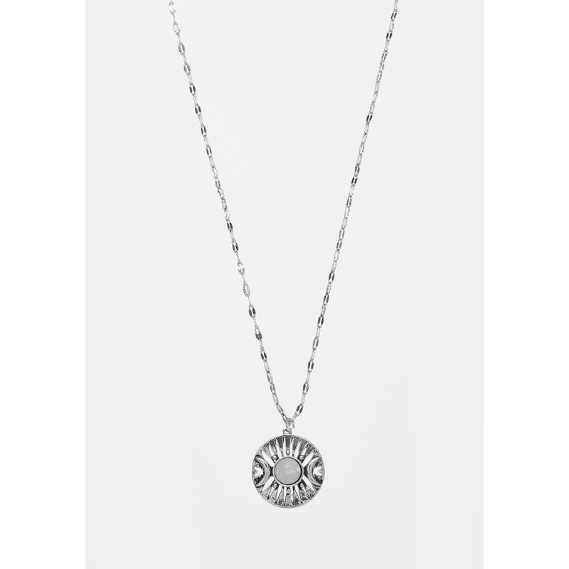 GODDESS TRIPLE MOON MOONSTONE PENDANT NECKLACE