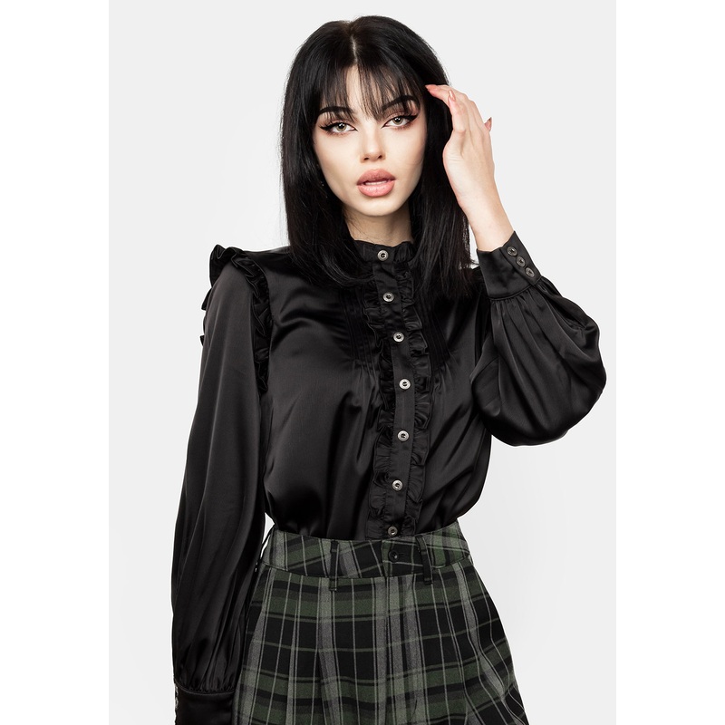 Obsession Pintuck Ruffle Blouse