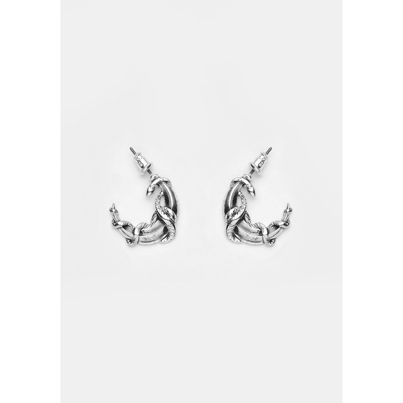 SERPENT CRESCENT MOON EARRINGS