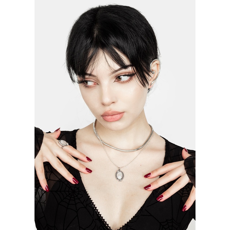 SERPENT MOONSTONE MULTI-CHAIN NECKLACE