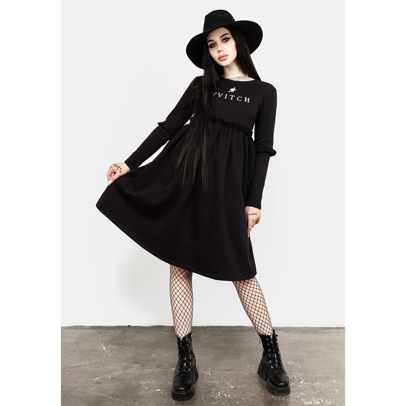 Vvitch Ruffle Midi Skater Dress