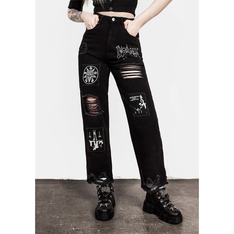 Black Arts Distressed Jeans