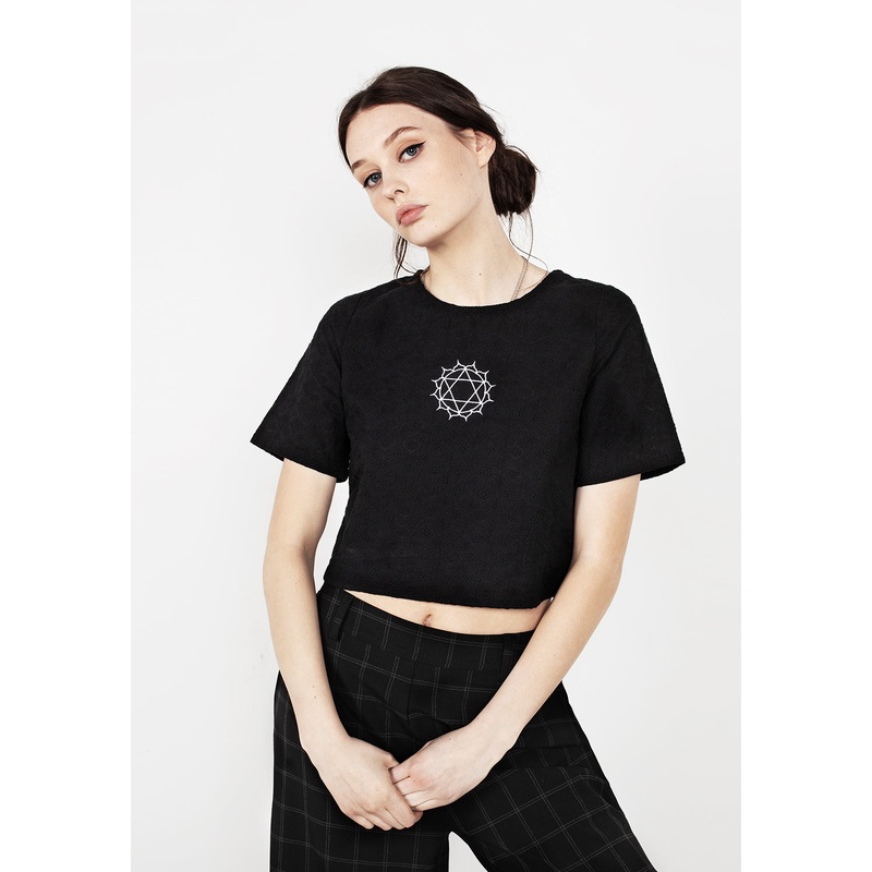Broderie Boxy Fit Tee
