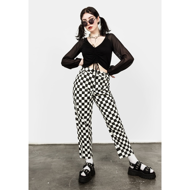 CHECKER JEANS