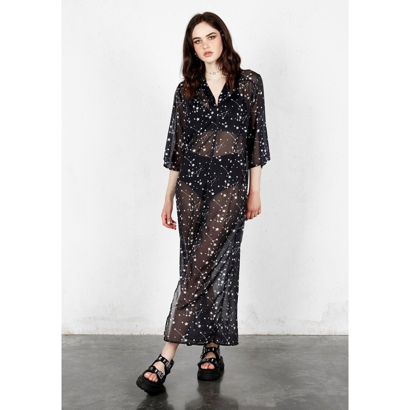 Cosmos Sheer Kaftan Dress