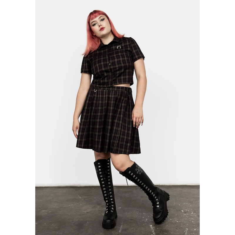 Jinx Check Co Ord Skirt