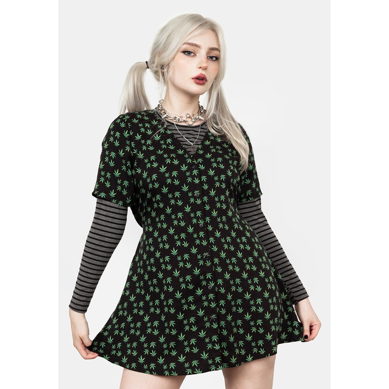 MARY JANE BUTTON UP DRESS