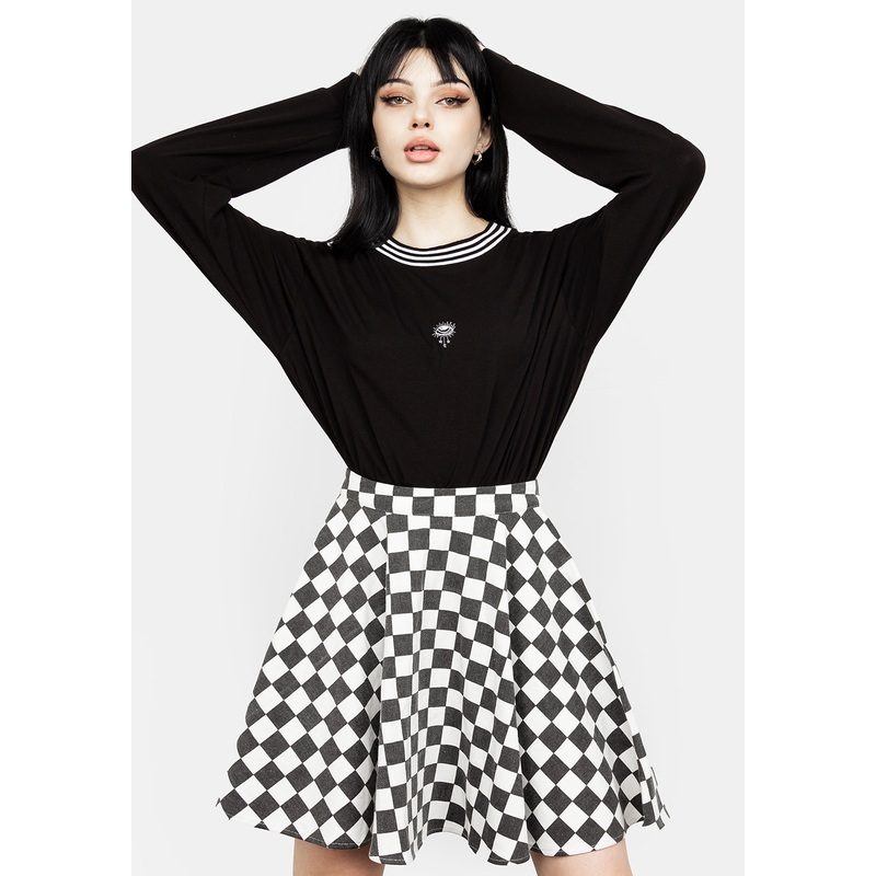 Nitro Checkerboard Skater Full Circle Skirt