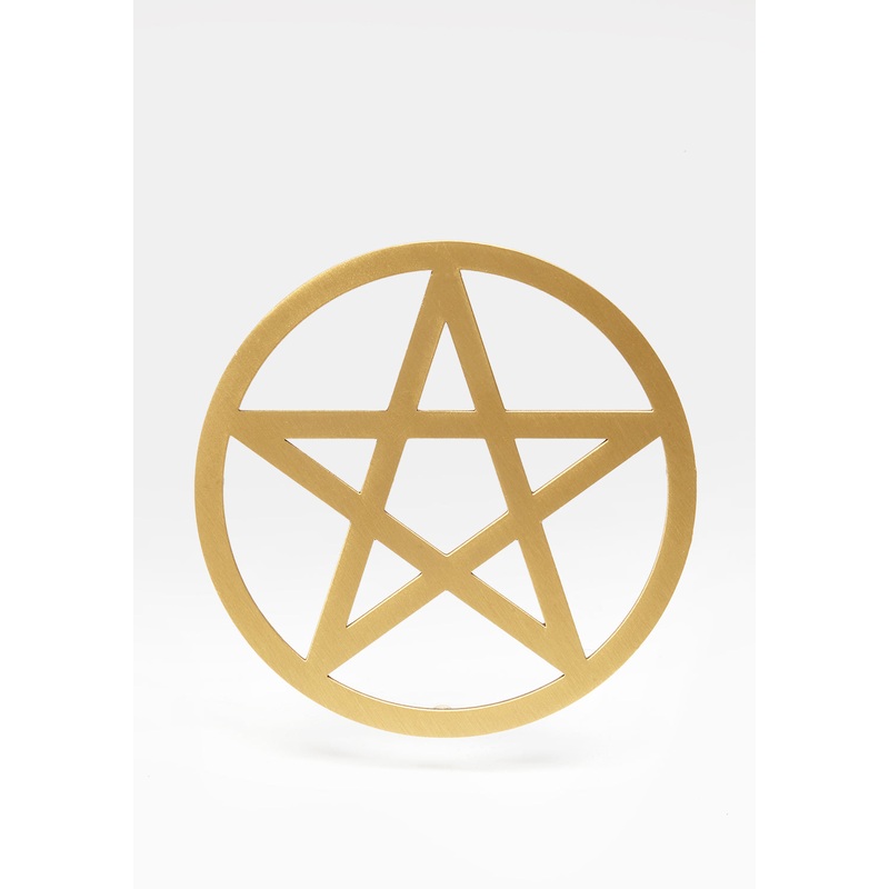 PENTAGRAM BRASS COASTER