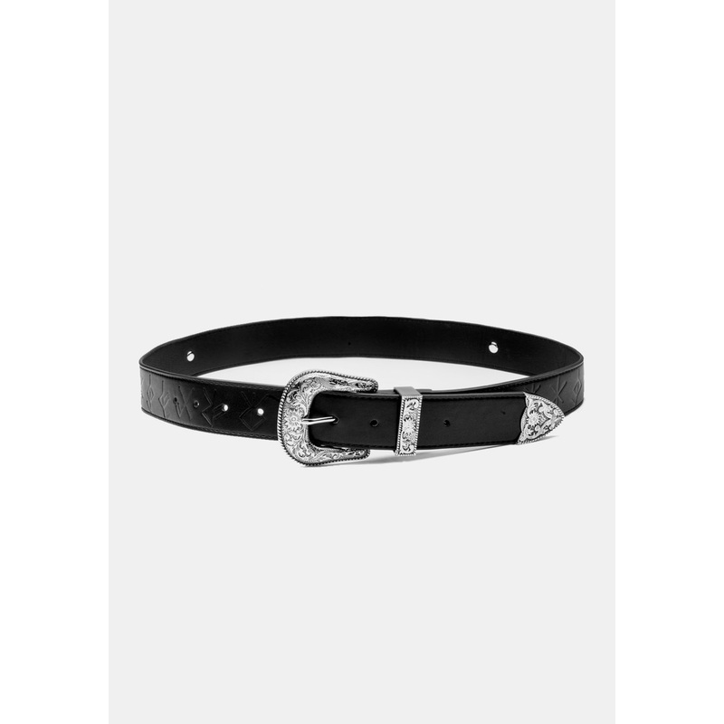 QUEN DEBOSSED JEANS BELT