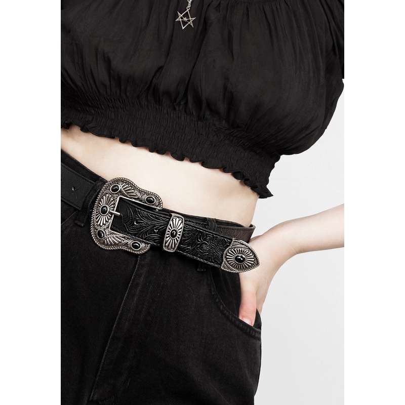 SKELLIGE EMBOSSED BELT