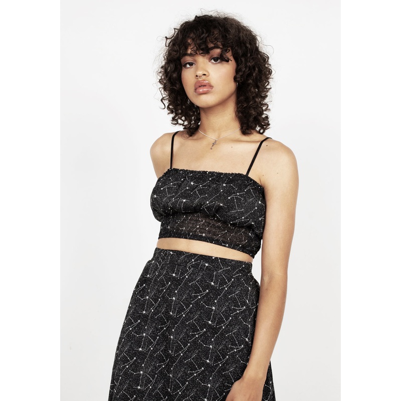 Spectral Ruched Crop Top
