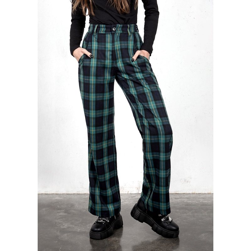 Creed Wide Leg Check Trousers