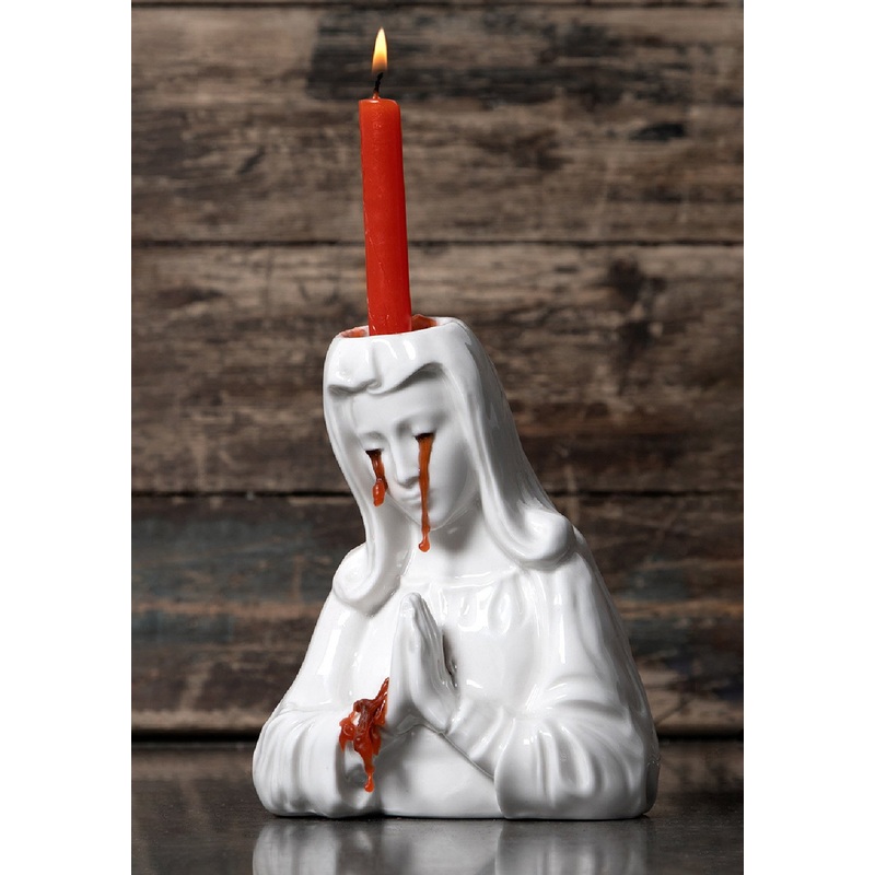 Crying Mary Candle Holder