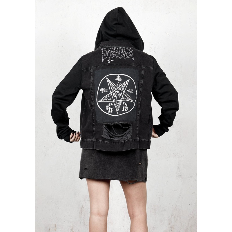 Damage Denim Hooded Jacket