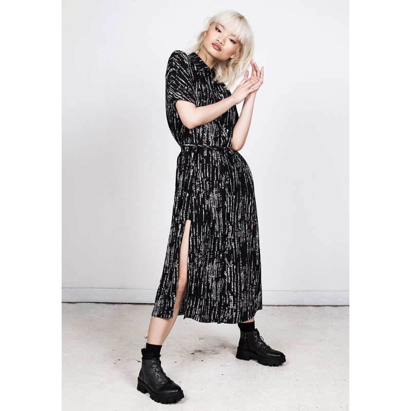 Digital Rain Shirt Dress