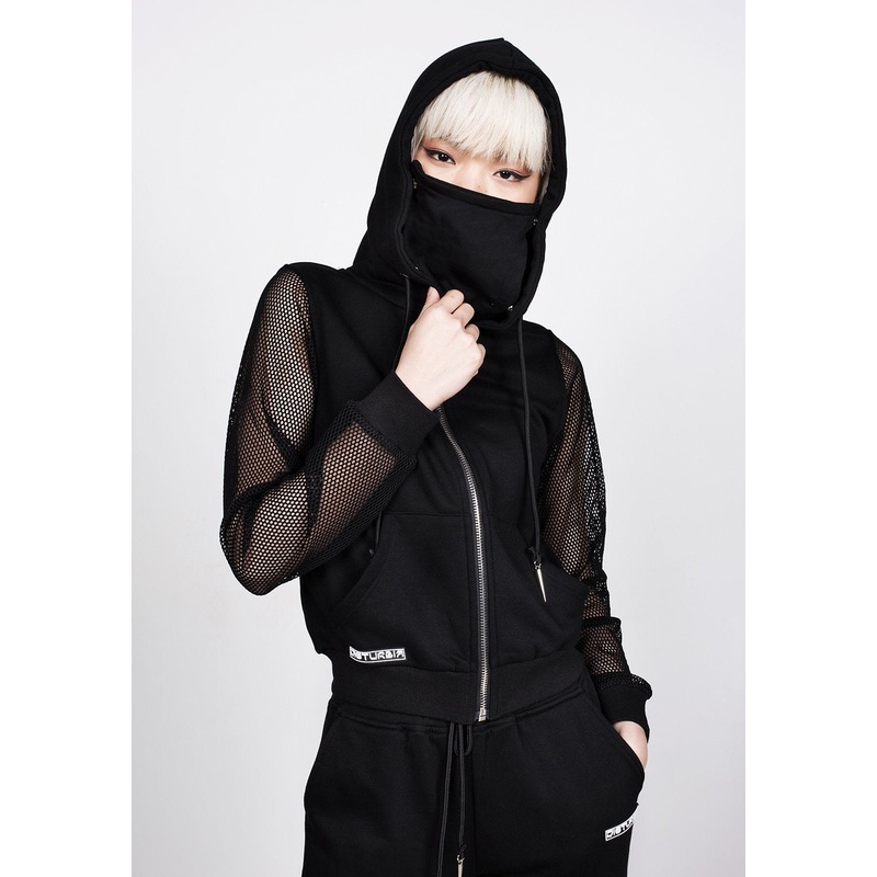 Face Mask Mesh Hoody