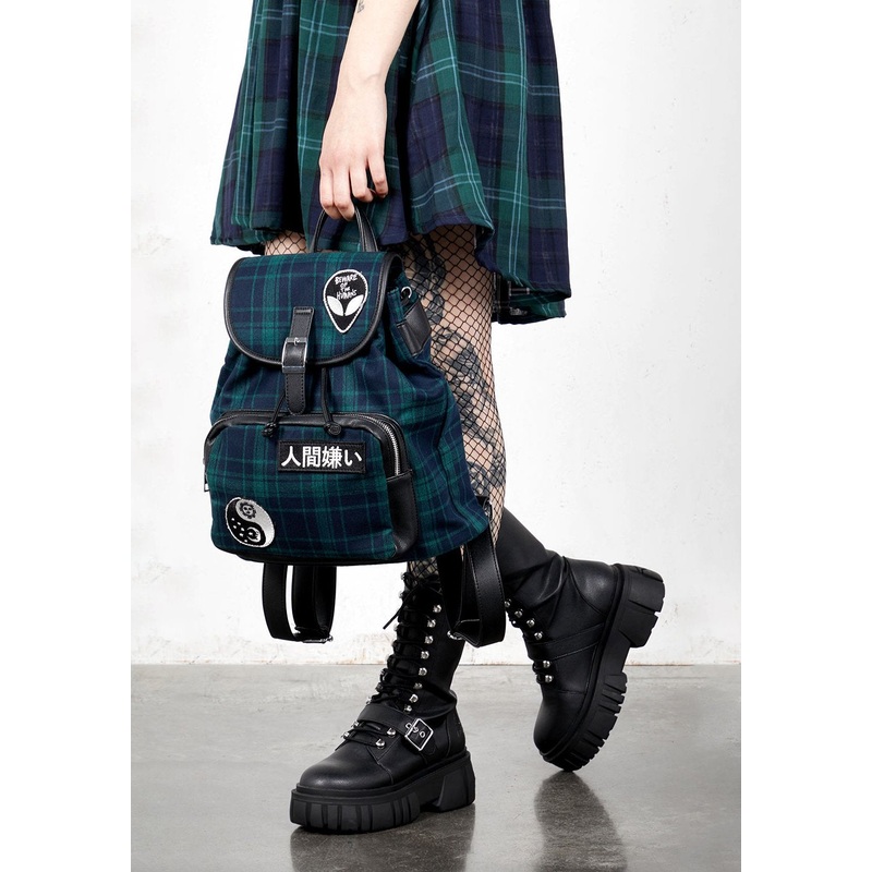 Misanthropy Plaid Backpack