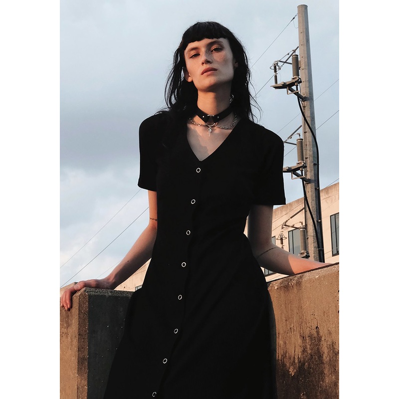 Obsidian Jersey Dress