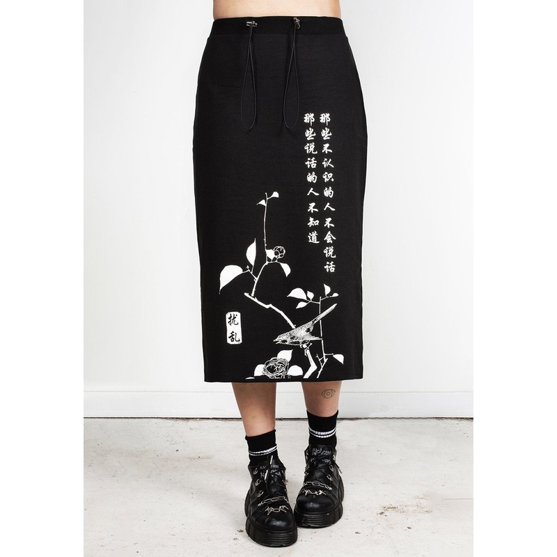 Silence Jersey Midi Skirt