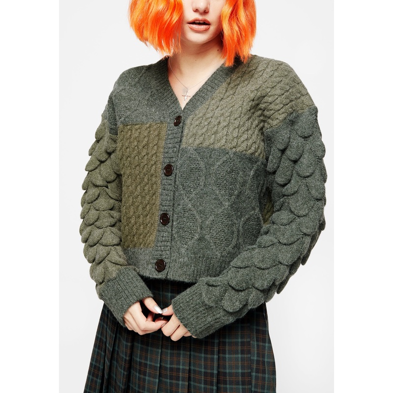 Brazen Spliced Cardigan – Green