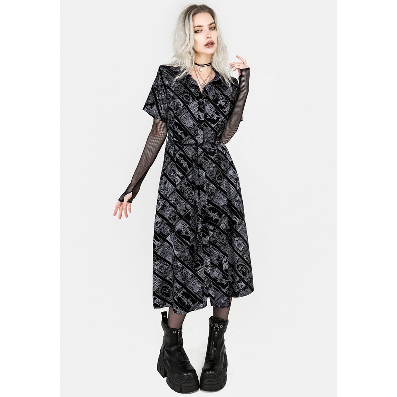 Cartomancy Midi Shirt Dress