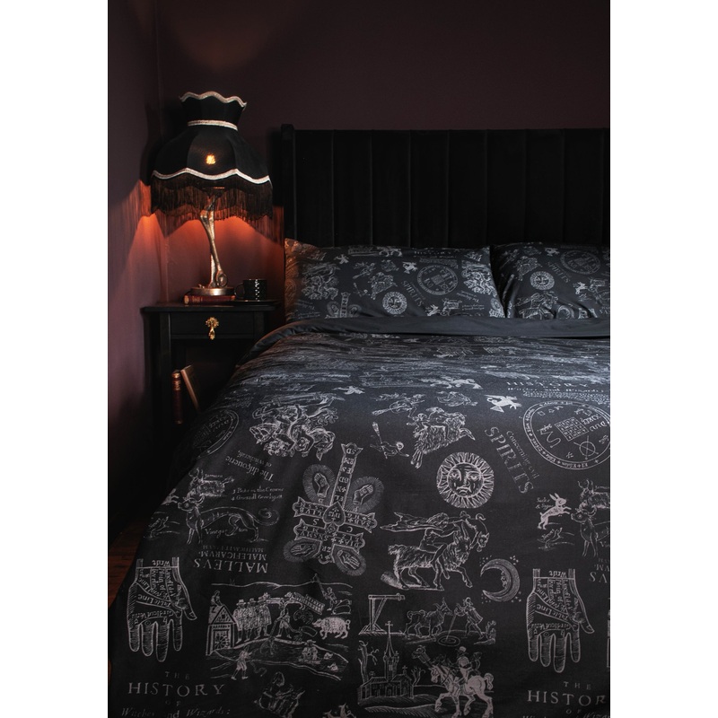 Heresy Woodcut Print Cotton Bedding Set – Double