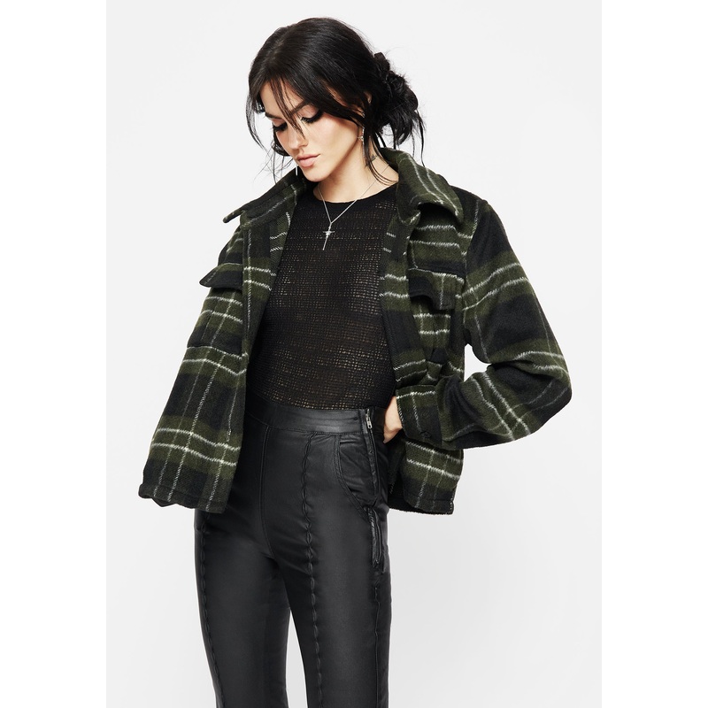 Logan Collared Pocket Check Shacket