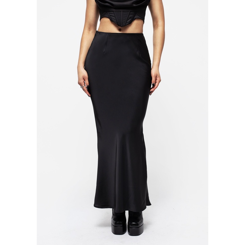 Lorelei Satin Maxi Slip Skirt