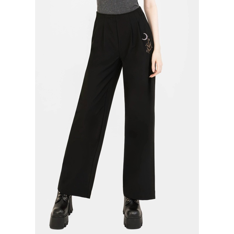Lucia Firefly Embroidered Pleated Trousers