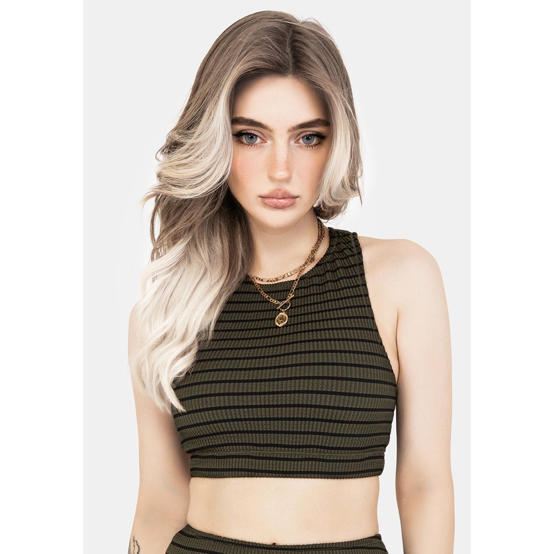 Mire Stripe Racerback Bikini Top