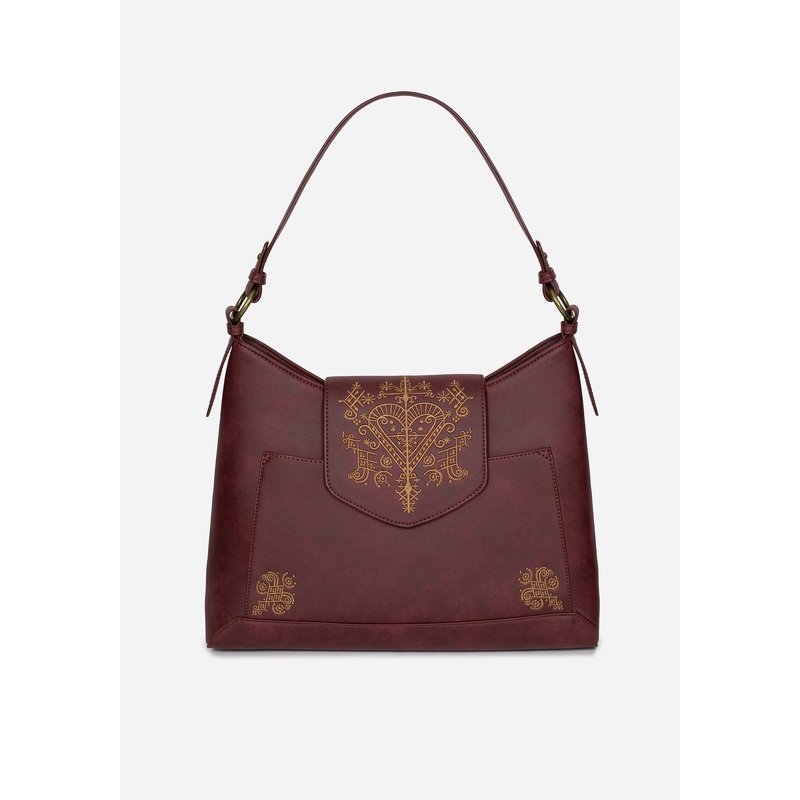Neriene Embroidered Slouchy Shoulder Bag