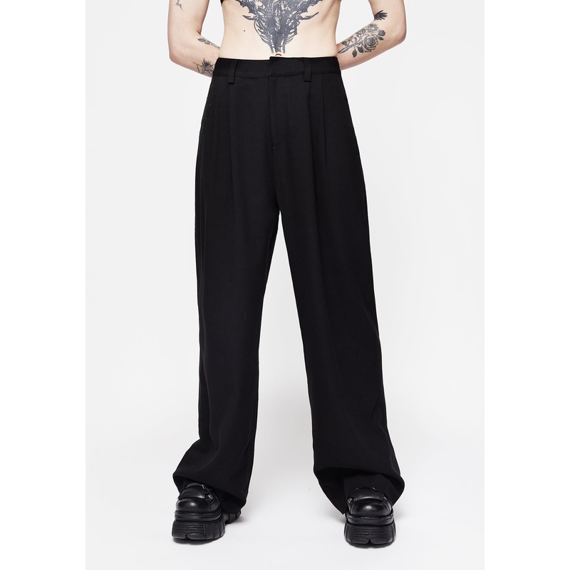 Poe Pleated Wide Leg Trouser