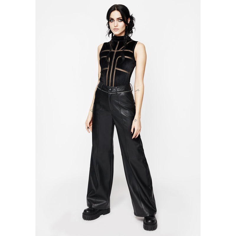 Rapture Zipper Leather Trousers